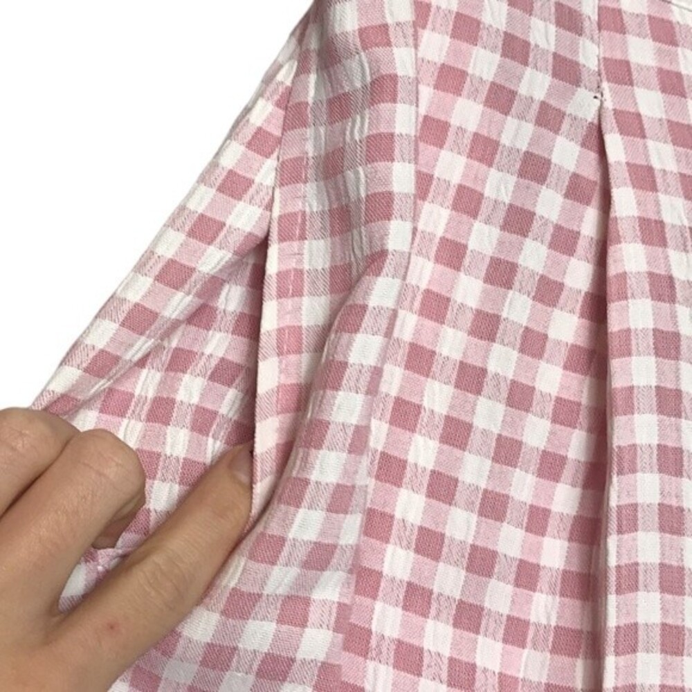 VINTAGE Gingham Plaid Midi Maxi Skirt medium - Picture 7 of 10